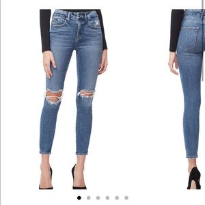 Good American distressed skinny jeans